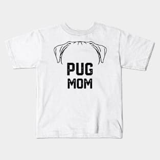 funny pug mom Kids T-Shirt